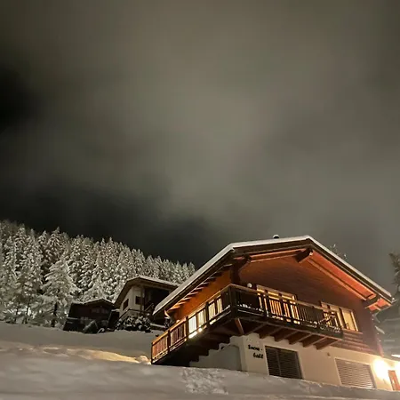 Chalet Snow Ball Panoramic View In The Center Of Saas Fee