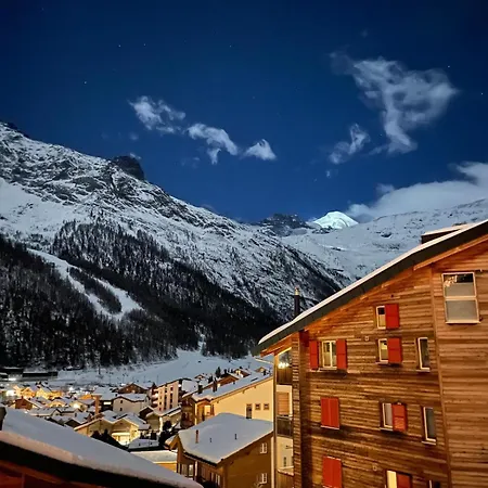 Snow Ball Panoramic View In The Center Of * Saas Fee